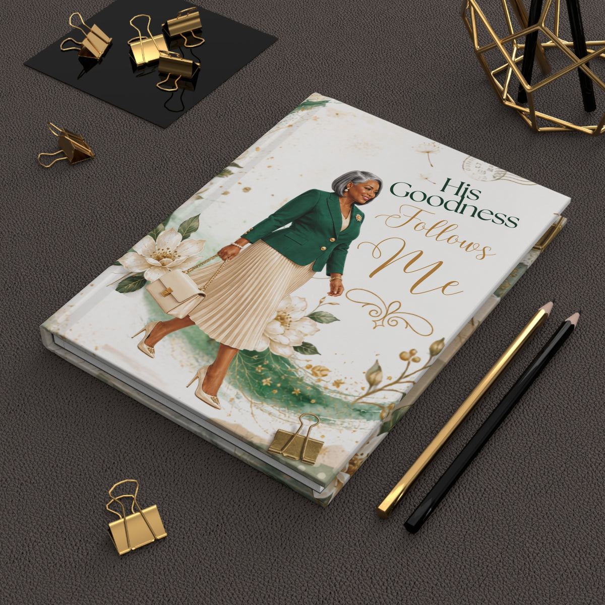 His Goodness Follows Me Hardcover Journal — Inspirational Faith & Reflection Notebook