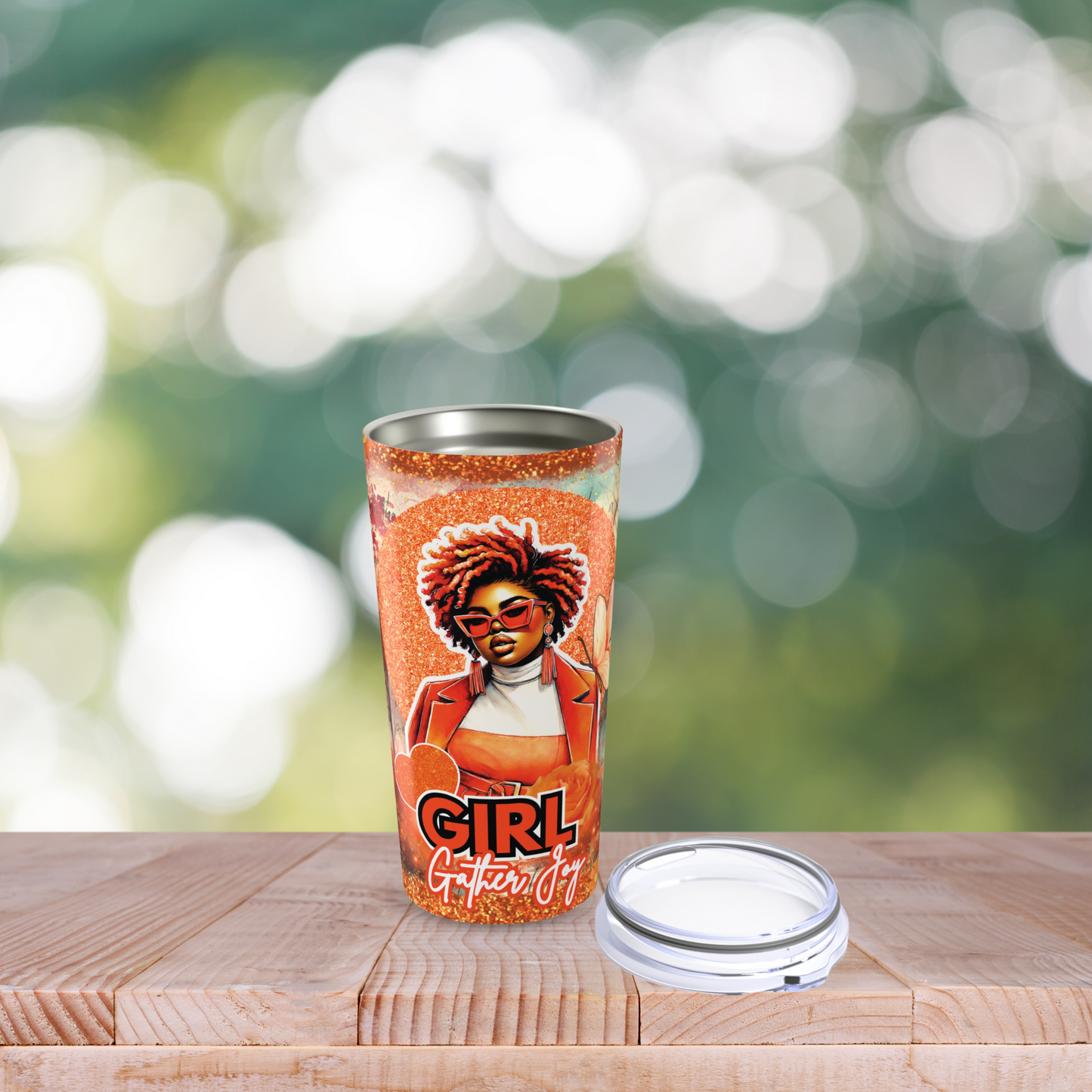 Girl Gather Joy Tumbler 20oz Skinny Tumbler