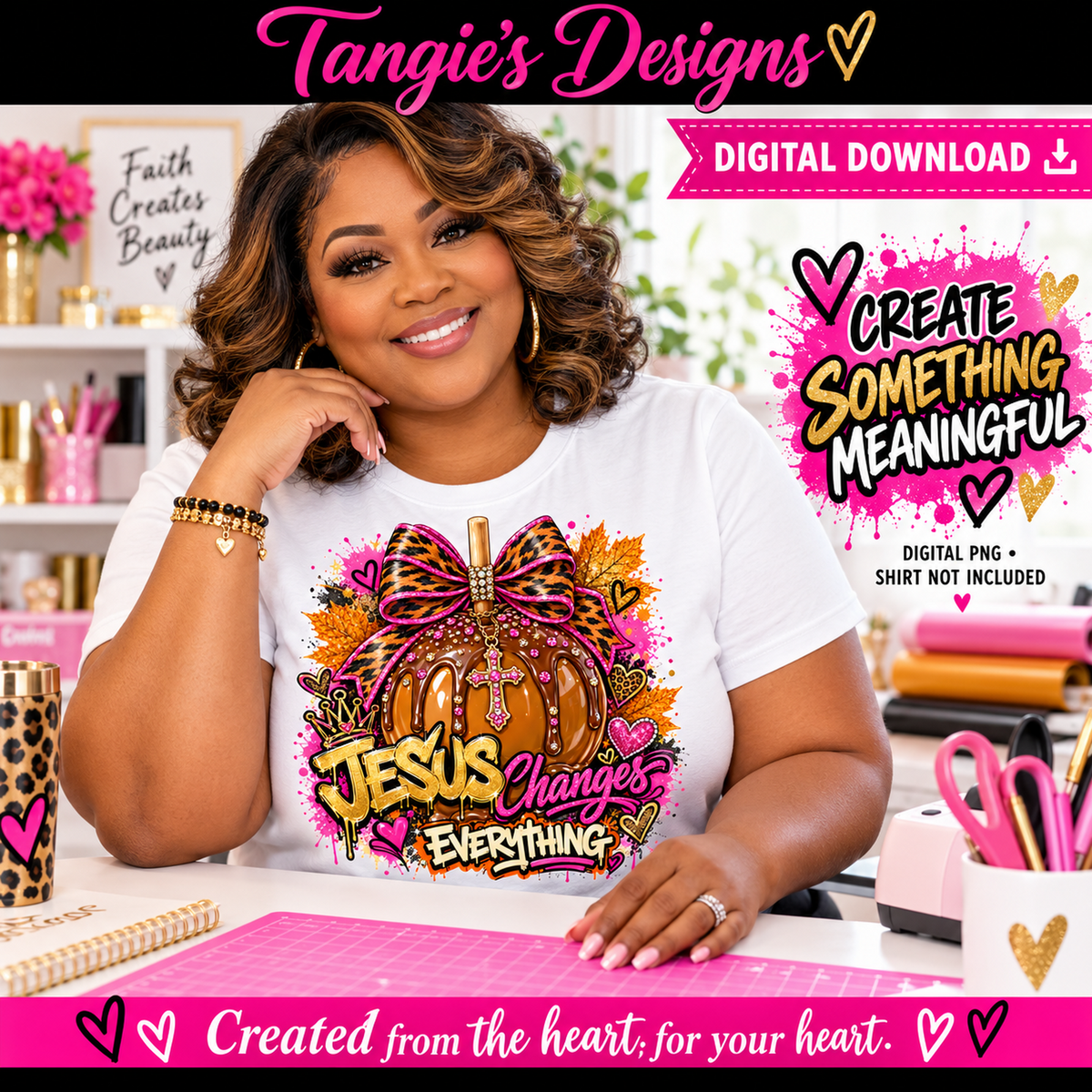 Jesus Changes Everything Fall PNG – Caramel Apple Faith Design