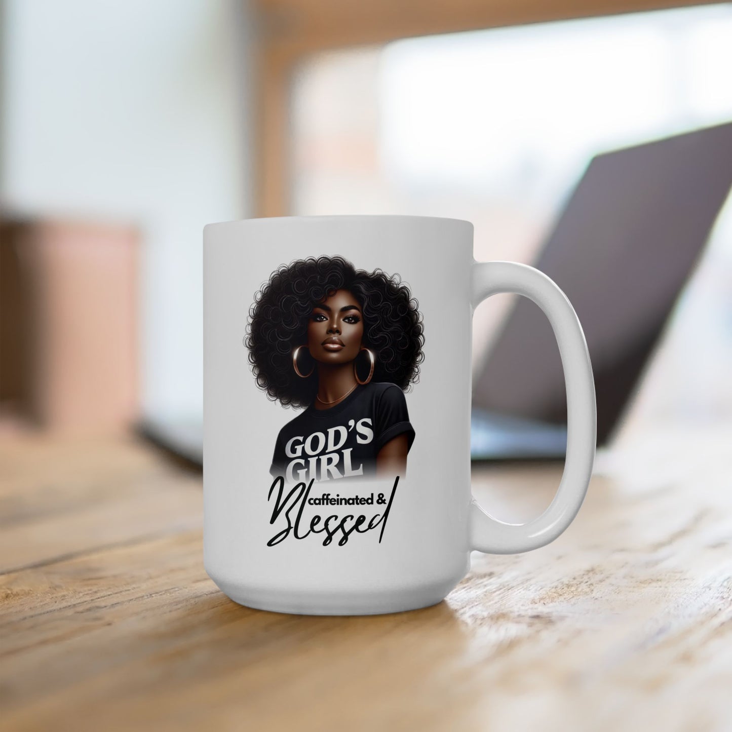 Caffeinated & Blessed 15 oz Mug