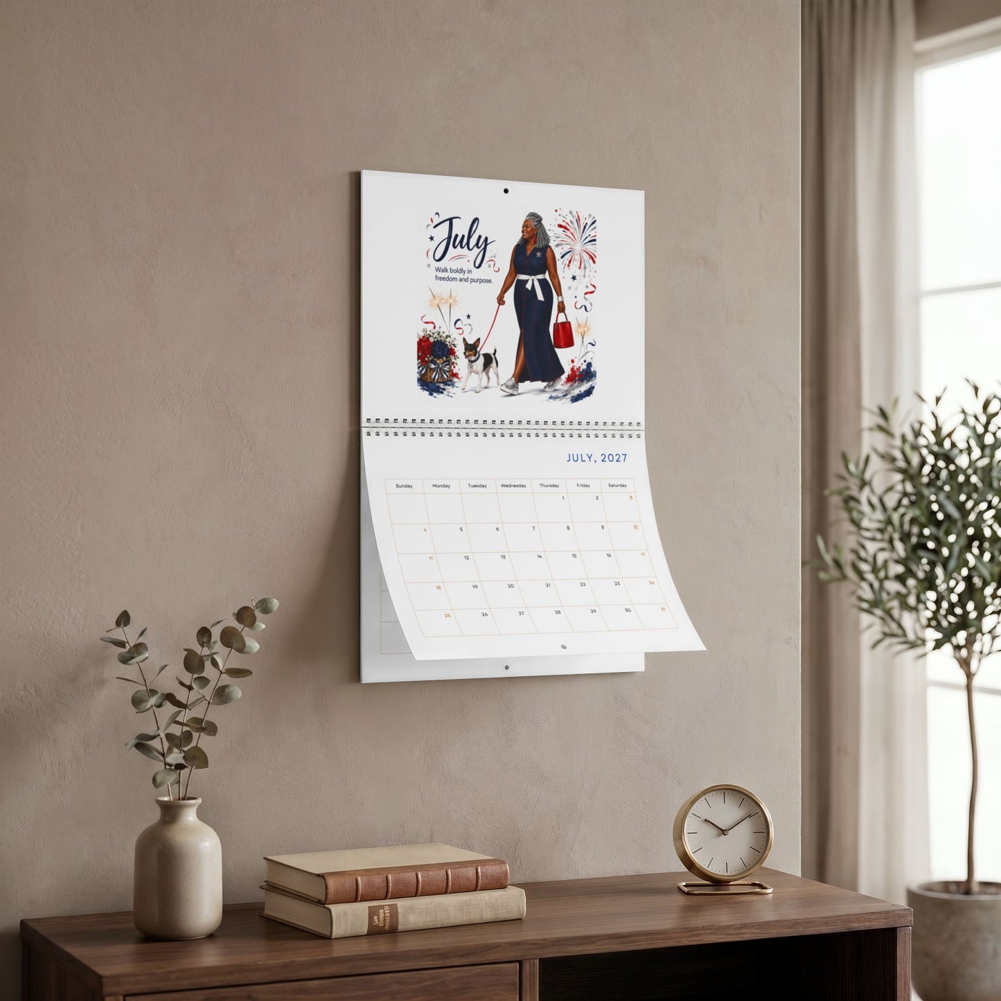 Wall Calendar — "Walk With Me" 2027 Inspirational Monthly Calendar