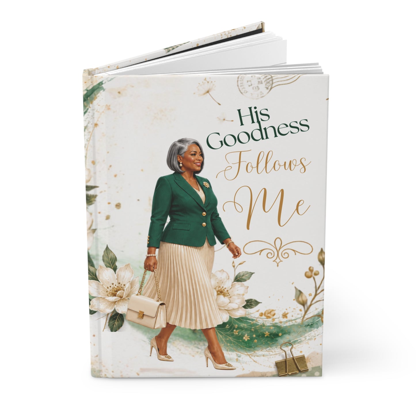 His Goodness Follows Me Hardcover Journal — Inspirational Faith & Reflection Notebook