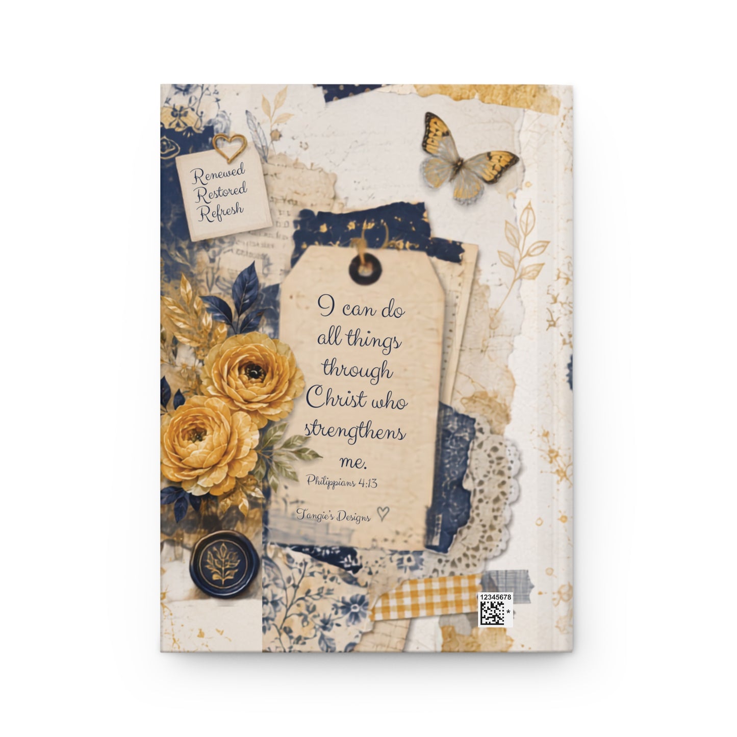 God Renews My Strength Hardcover Journal — Inspirational Faith & Strength Notebook