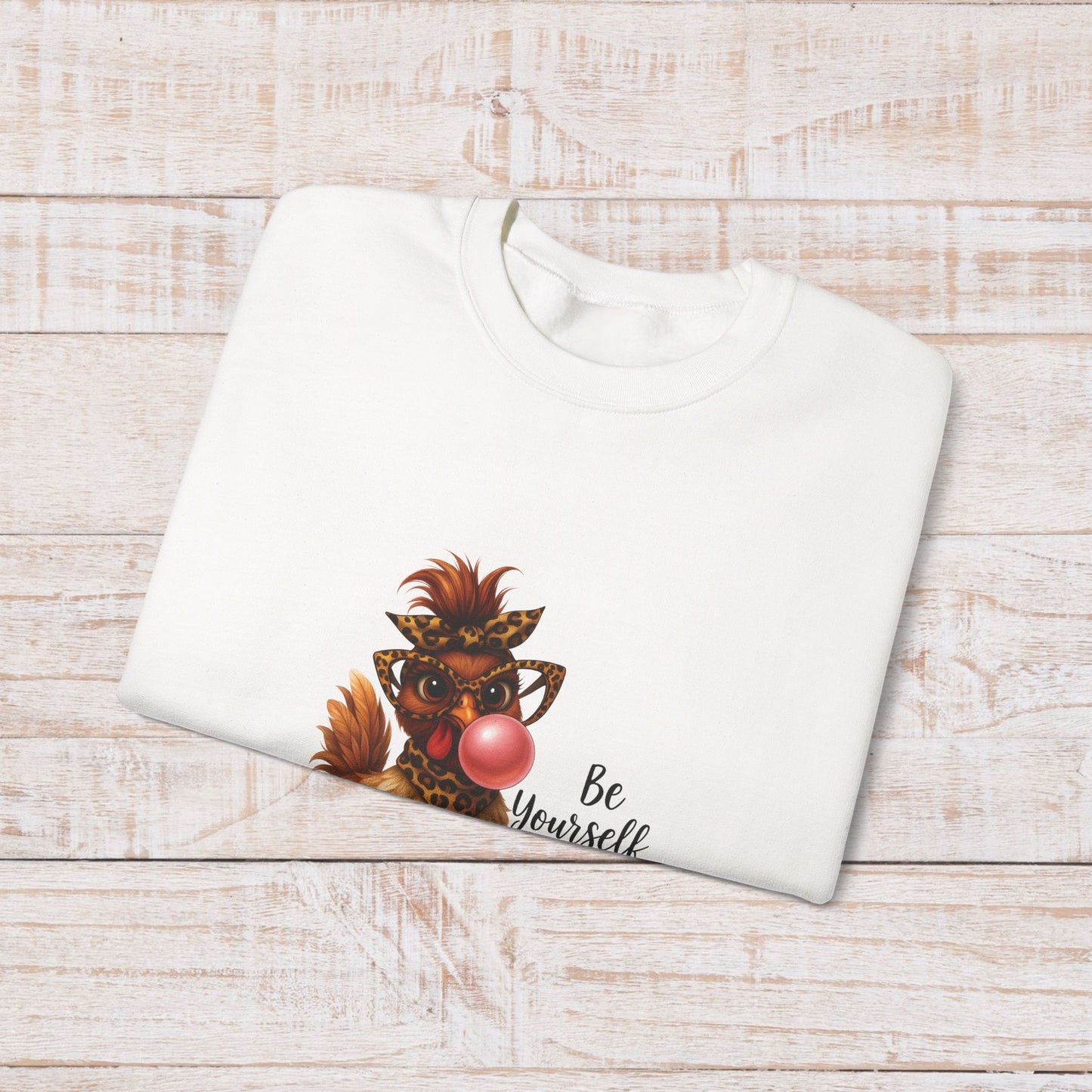 Be Yourself and Don’t Apologize Crewneck Sweatshirt – Unisex Inspirational Graphic Sweatshirt