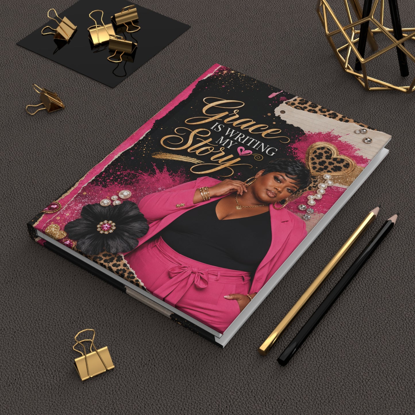 Grace Is Writing My Story Hardcover Journal — Inspirational Faith & Purpose Notebook