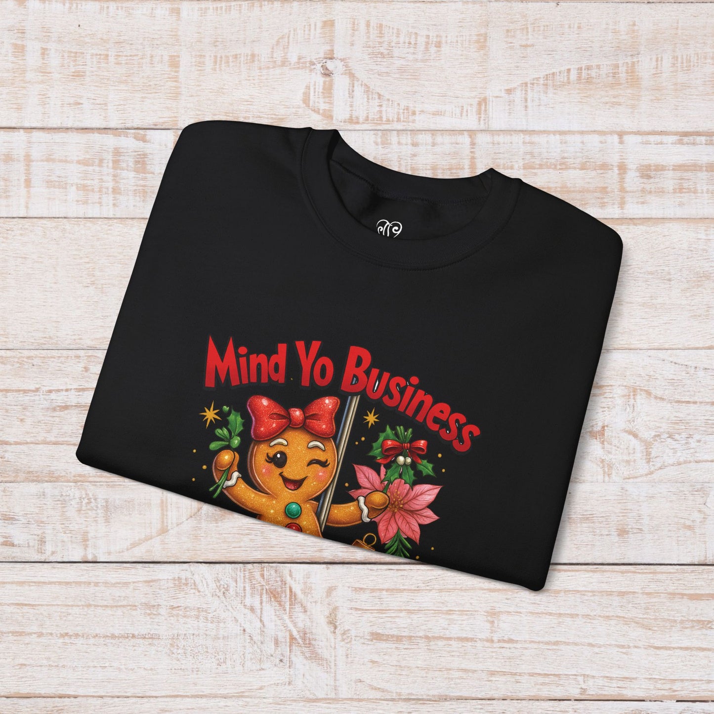 Mind Yo Business — Christmas Is Expensive” Gingerbread Girl Christmas Sweatshirt