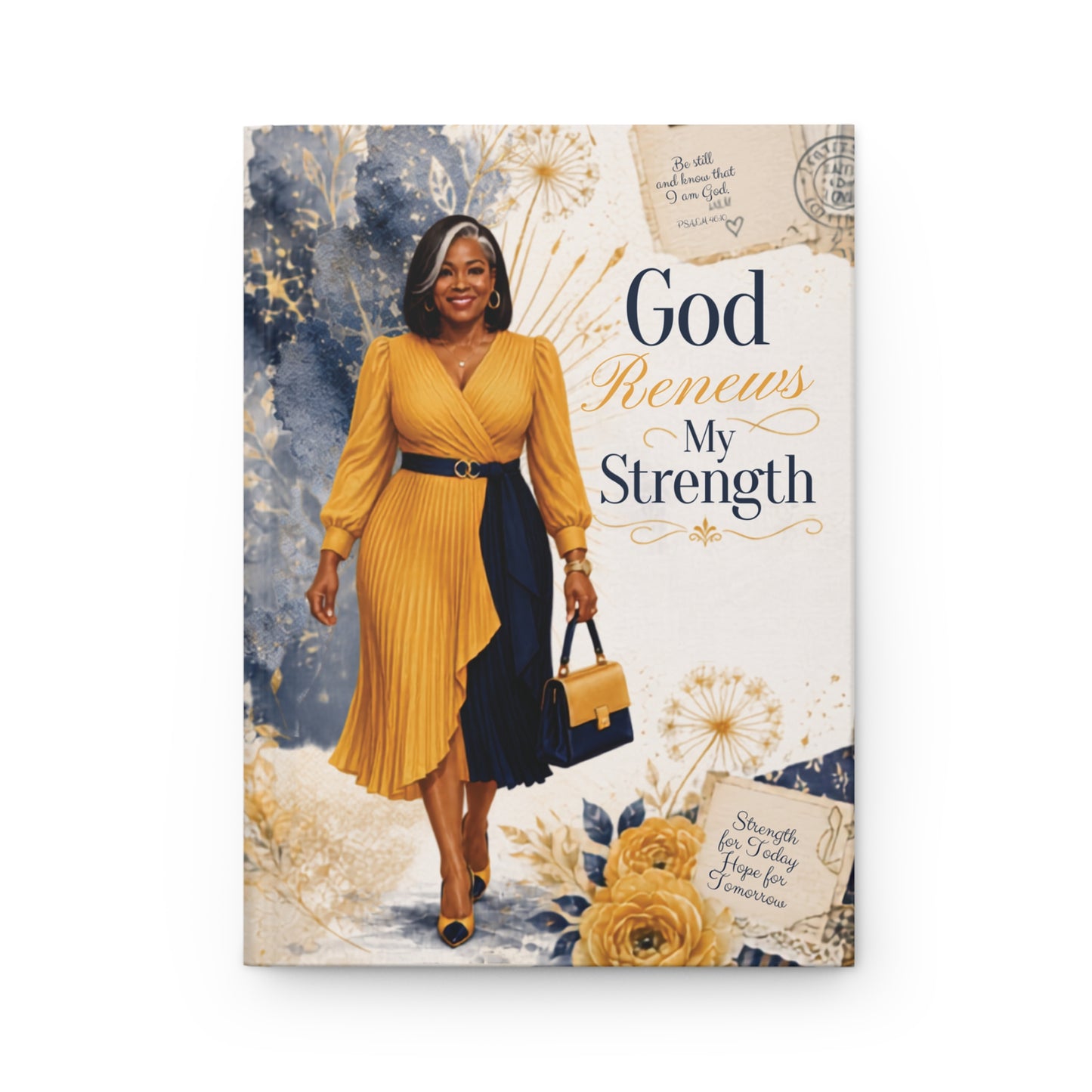God Renews My Strength Hardcover Journal — Inspirational Faith & Strength Notebook