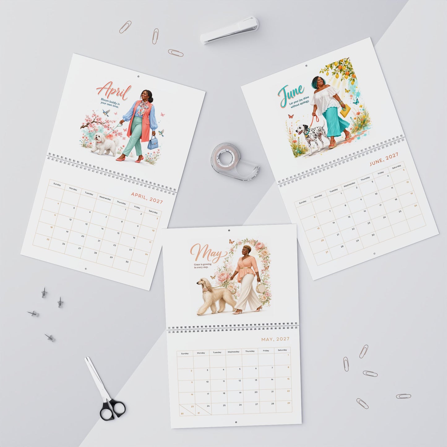Wall Calendar — "Walk With Me" 2027 Inspirational Monthly Calendar