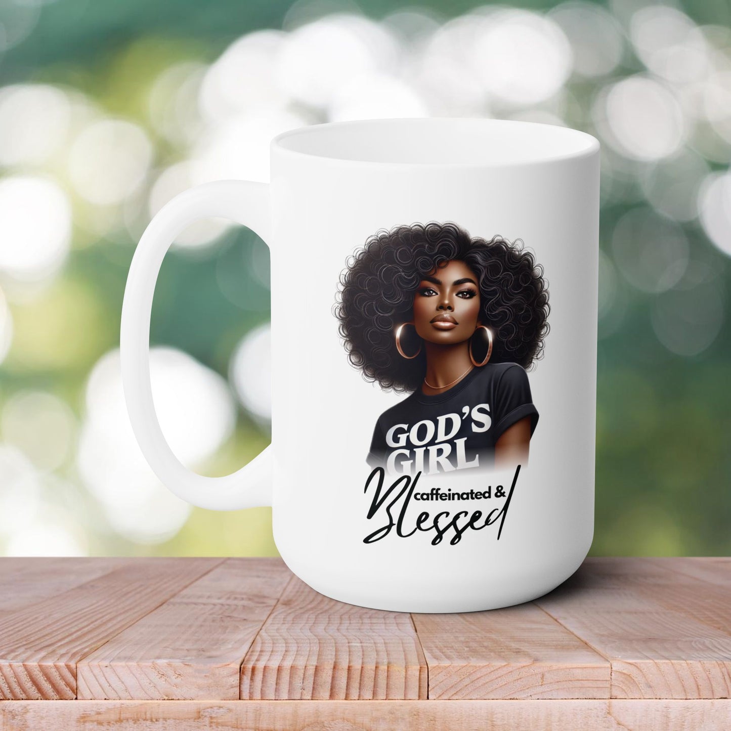Caffeinated & Blessed 15 oz Mug