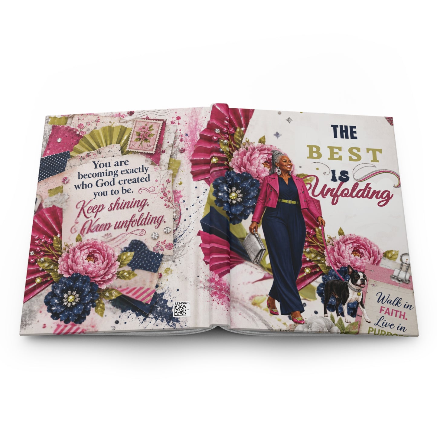 The Best Is Unfolding Hardcover Journal — Inspirational Faith & Purpose Notebook
