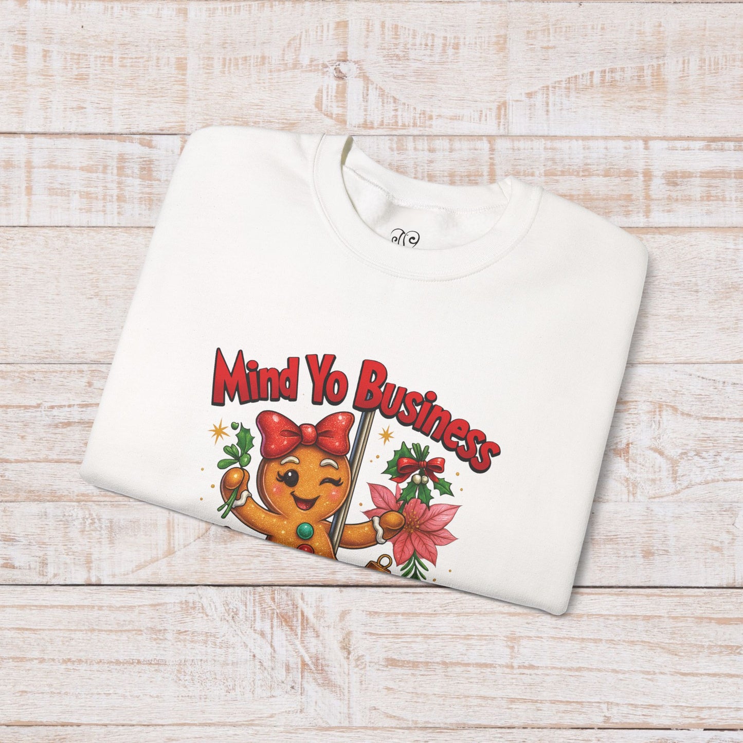 Mind Yo Business — Christmas Is Expensive” Gingerbread Girl Christmas Sweatshirt