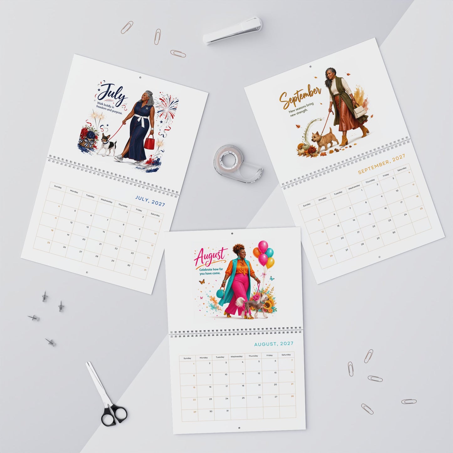 Wall Calendar — "Walk With Me" 2027 Inspirational Monthly Calendar
