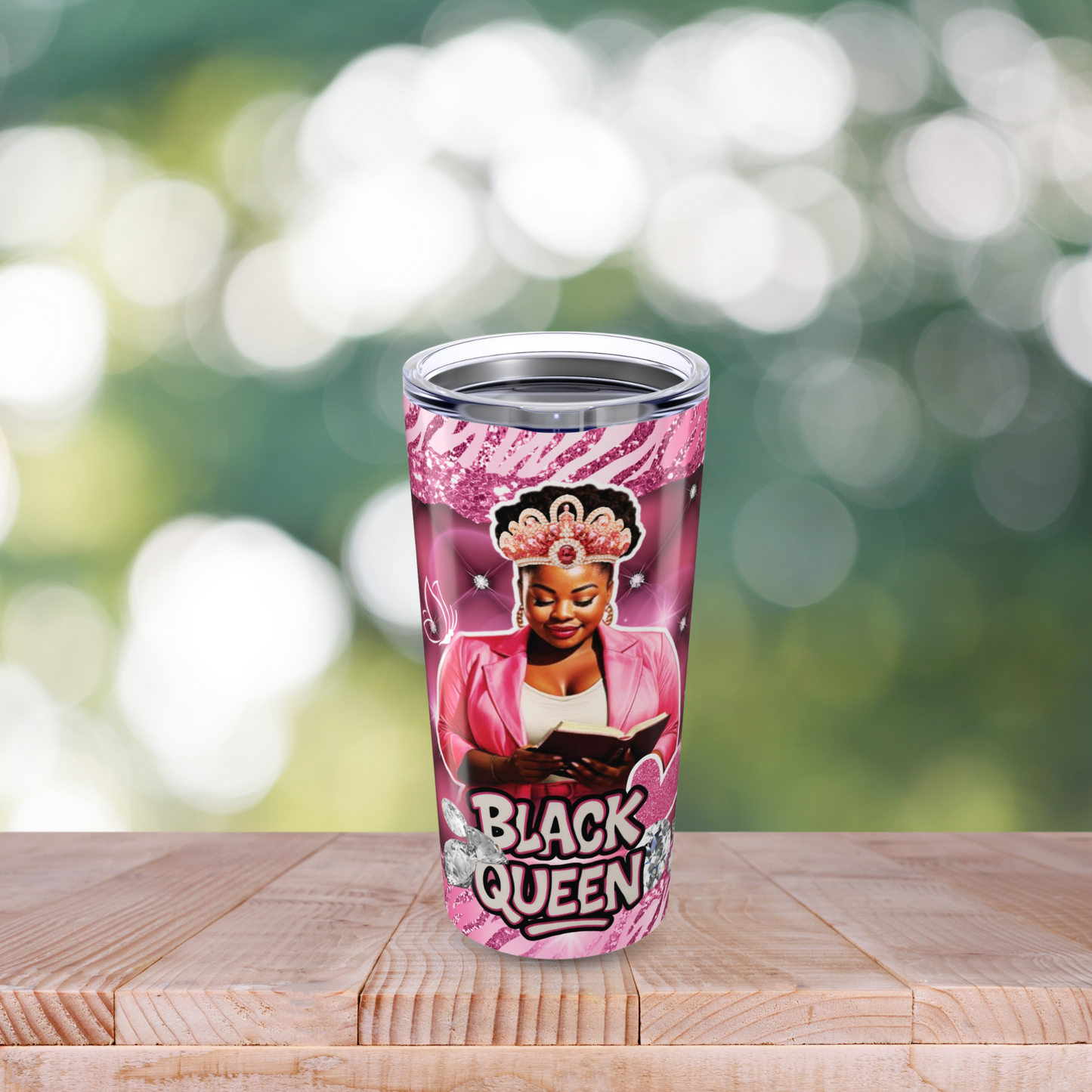 Black Queen Tumbler 20oz Skinny Tumbler