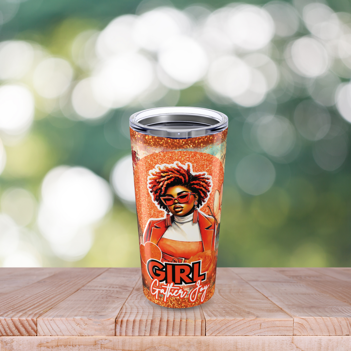 Girl Gather Joy Tumbler 20oz Skinny Tumbler
