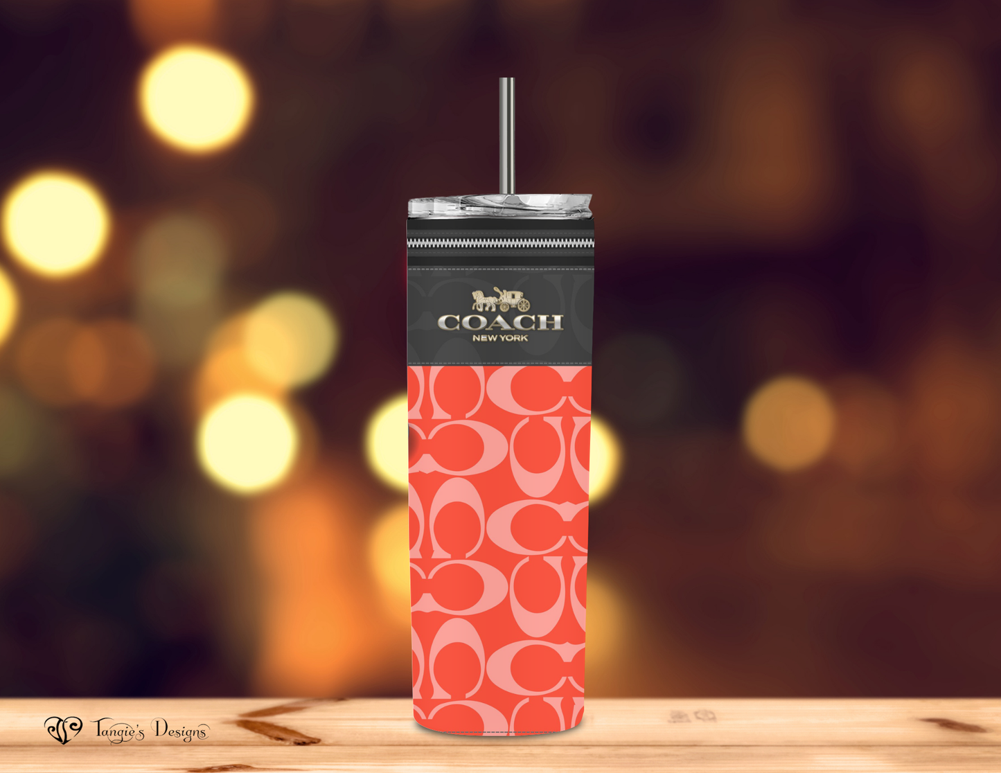 Custom Photo & Logo Tumbler – 20oz Stainless Steel with Straw