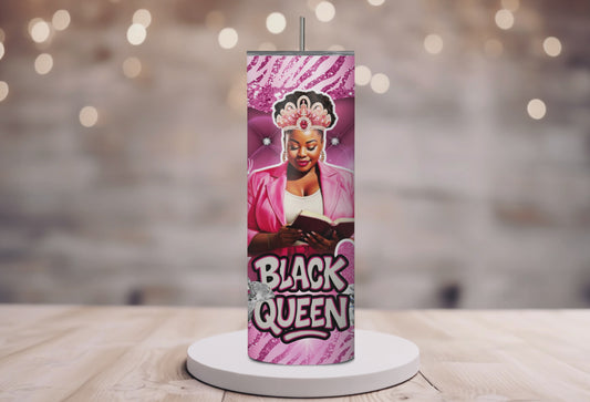 Black Queen Tumbler 20oz Skinny Tumbler